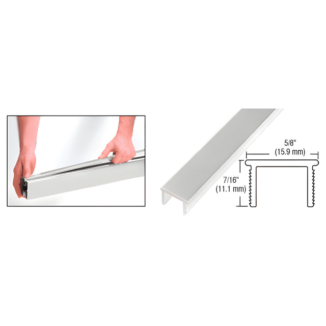 CRL Metallic Silver 48" Glass Barrier Post Filler