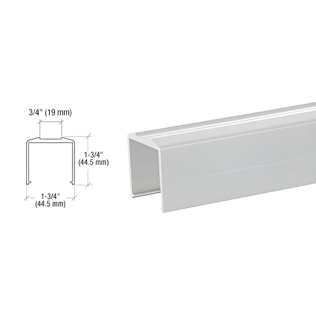 CRL Metallic Silver Bottom Rail for Pickets 241" Long