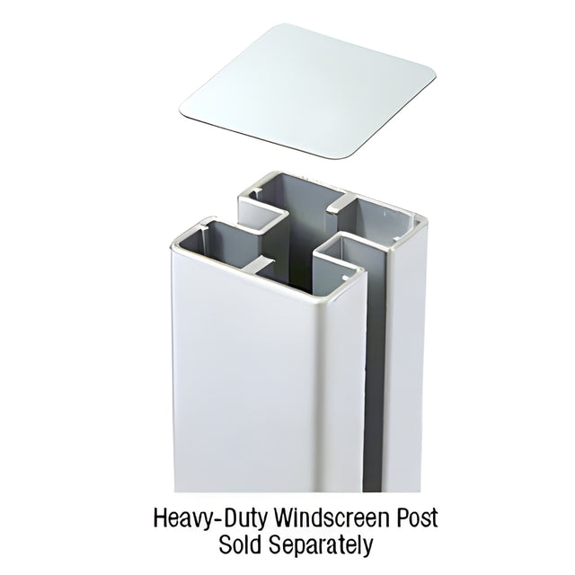CRL Metallic Silver Cap for HD 180 Degree Center or End Posts