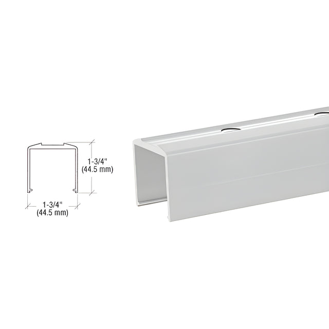 CRL Metallic Silver Pre-Punched Bottom Rail for Pickets