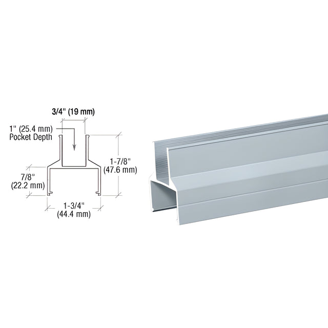 CRL Mill 100/150 Series 241" Bottom Rail