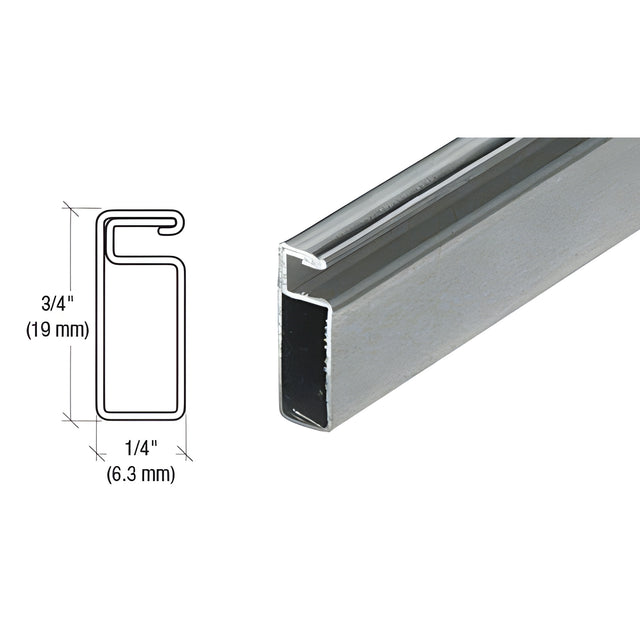 CRL Mill 3/4" x 1/4" Roll Formed Aluminum Screen Frame - 144"