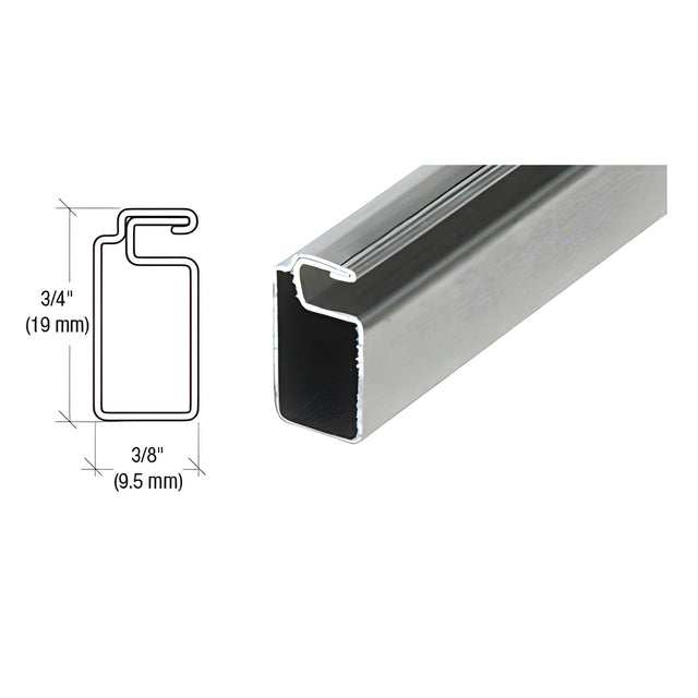CRL Mill 3/4" x 3/8" Roll Formed Aluminum Screen Frame - 144"