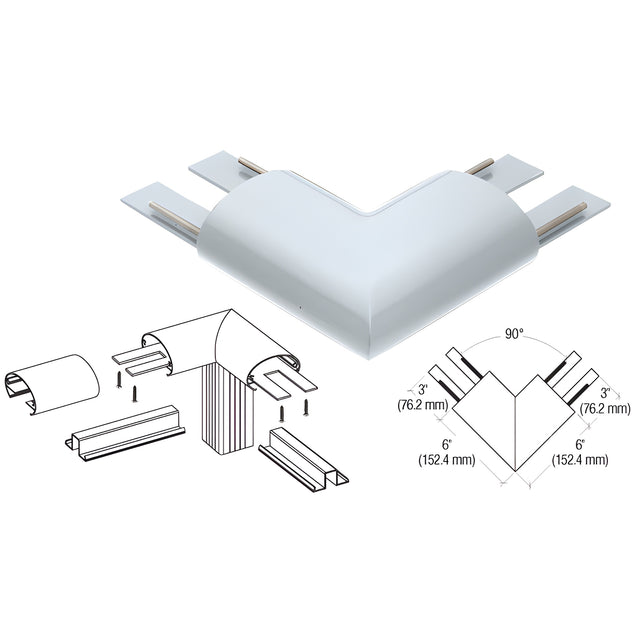 CRL Mill 350X Series Top Cap 90º Corner