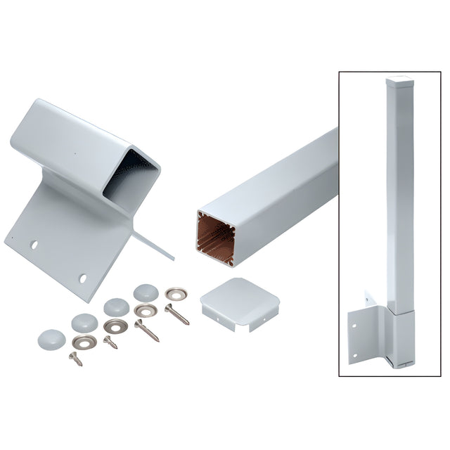 CRL Mill 36" 200, 300, 350, and 400 Series 90 Degree Fascia Mounted Post Kit