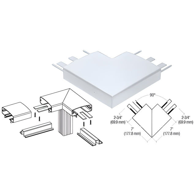 CRL Mill 400 Series Top Cap 90º Corner