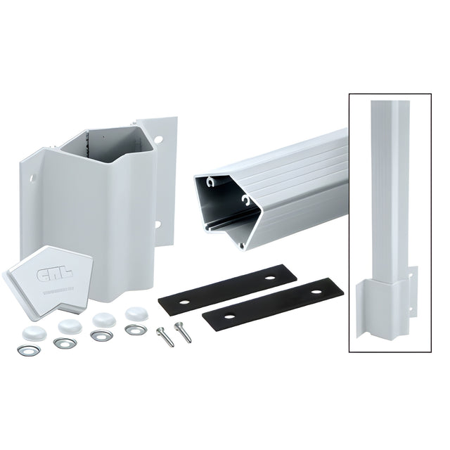 CRL Mill 48" Inside 135 Degree Fascia Mount Post Kit for 100 Series Rails