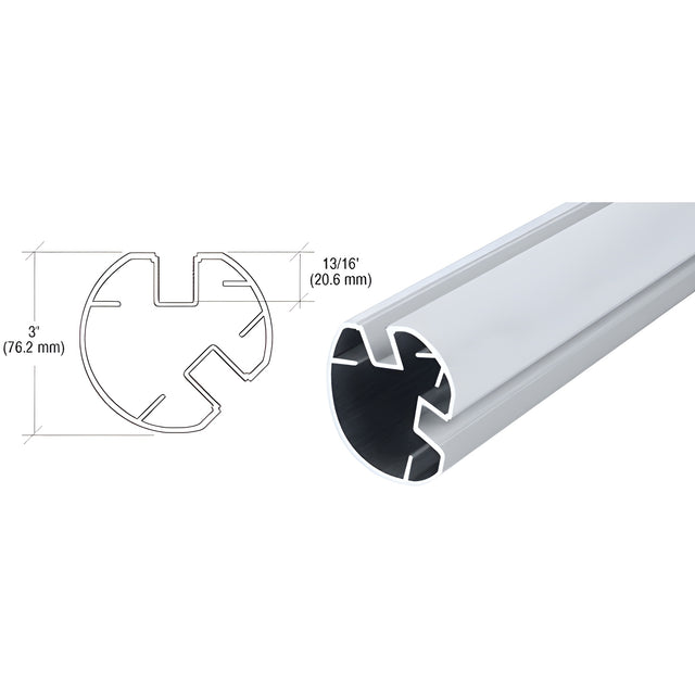 CRL Mill AWS 3" Diameter Round 135 Degree Post Only - 60"