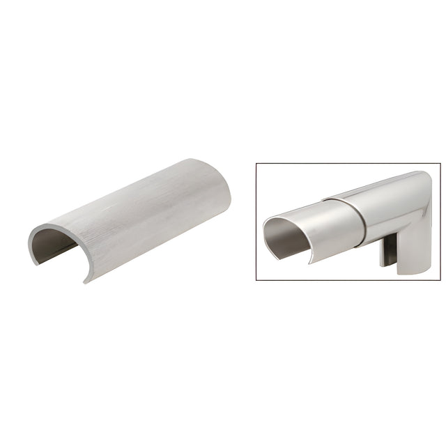 CRL Mill Aluminum 4" x 2-1/2" Oval Connector Sleeve for Cap Railing, Cap Rail Corner, and Hand Railing