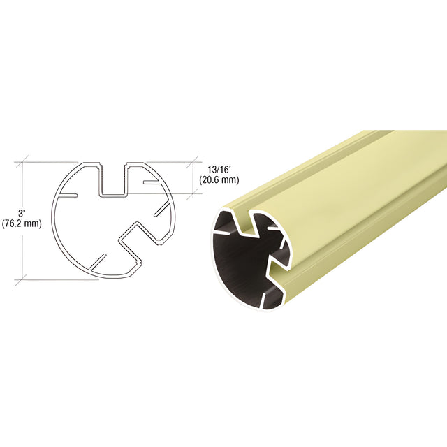 CRL Mill Aluminum AWS 3" Diameter Round 135 Degree Post Only - 60"