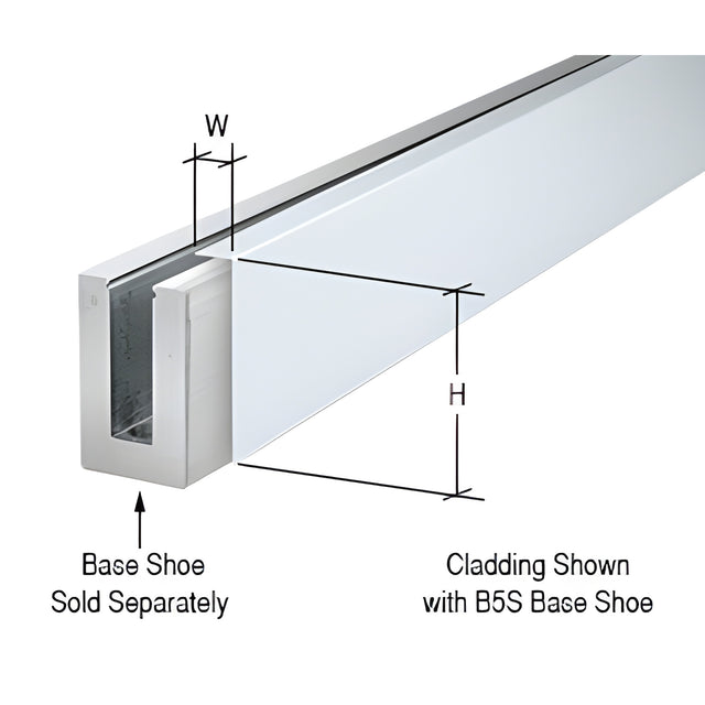 CRL Mill Aluminum Cladding 120" for B5S Series Standard Square Aluminum Base Shoe