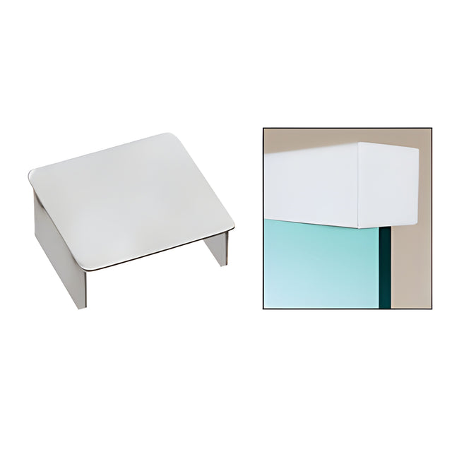 CRL Mill Aluminum Square End Cap for 2" Square Cap Railing