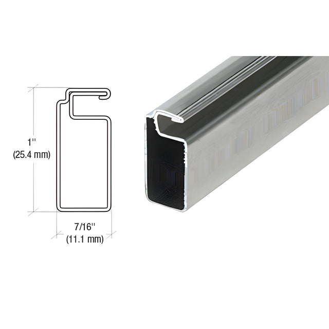 CRL Mill Finish 1" x 7/16" Roll Formed Aluminum Screen Frame - 144"