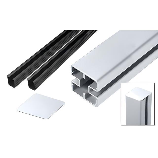 CRL Mill Heavy-Duty Windscreen Post Kit - 72"
