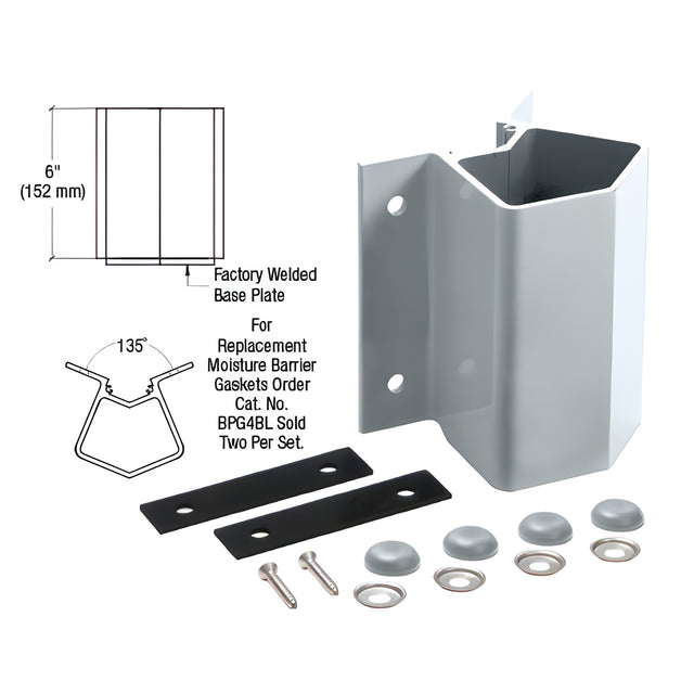 CRL Mill Outside 135 Degree Fascia Mounted Bracket