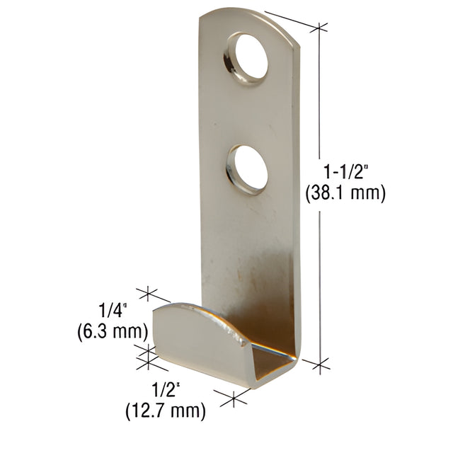 CRL Nickel Plated 1/4" Standard Round Lip Mirror Clips