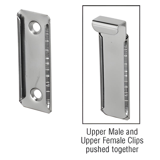 CRL Nickel Plated Bishop Upper Mirror Clip - Female