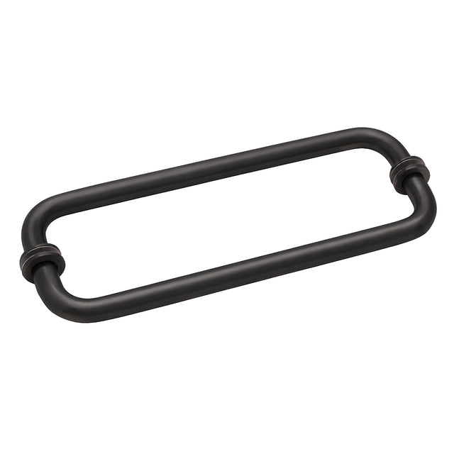CRL Oil Rubbed Bronze 12" BM Series Back-to-Back Tubular Towel Bars With Metal Washers
