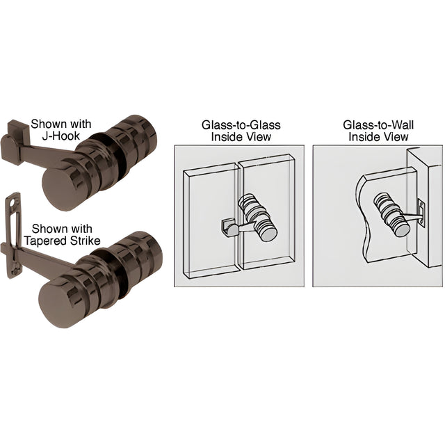 CRL Oil Rubbed Bronze 180 Degree Knob Latch