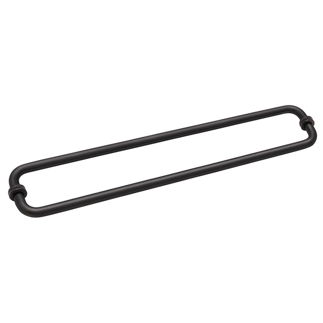 CRL Oil Rubbed Bronze 24" BM Series Back-to-Back Tubular Towel Bars With Metal Washers
