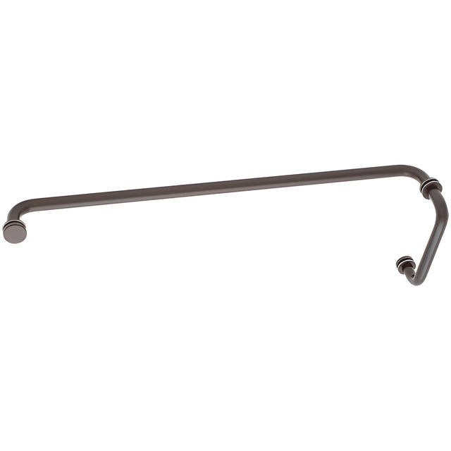CRL Oil Rubbed Bronze 6" Pull Handle and 24" Towel Bar BM Series Combination With Metal Washers