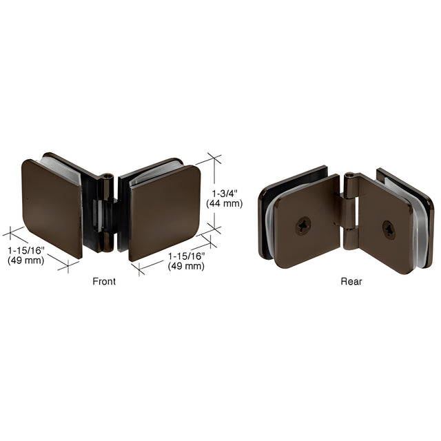 CRL Oil Rubbed Bronze Adjustable Glass-to-Glass Clamp