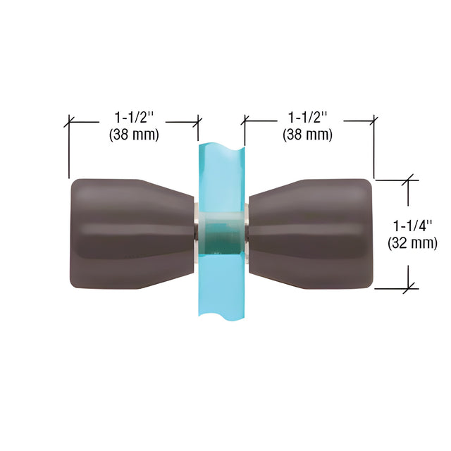 CRL Oil Rubbed Bronze Back-to-Back Bow-Tie Style Knobs