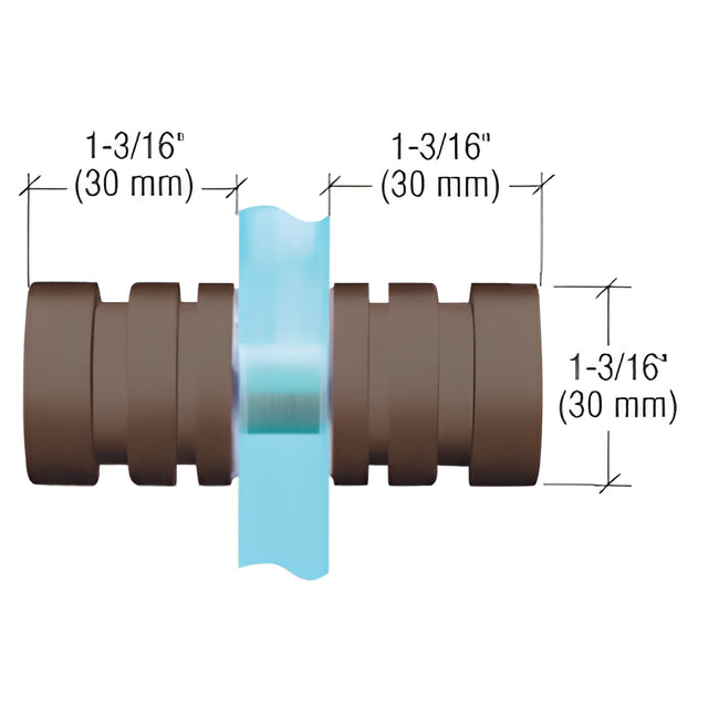 CRL Oil Rubbed Bronze Contemporary Style Back-to-Back Shower Door Knobs