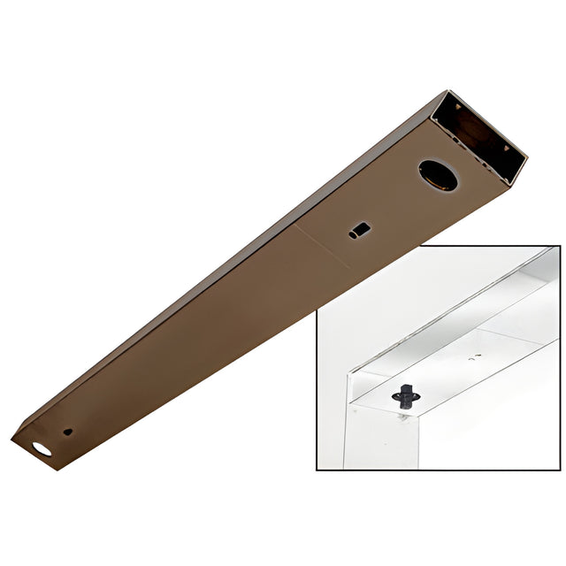 CRL Oil Rubbed Bronze Custom Length 4-1/2" No Pocket Double Sided Door Header