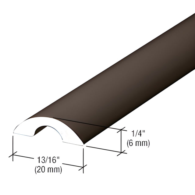 CRL Oil Rubbed Bronze Frameless Shower Door Half-Round Threshold