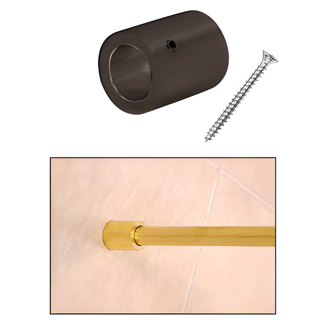 CRL Oil Rubbed Bronze Slim Line Wall Mount Fitting