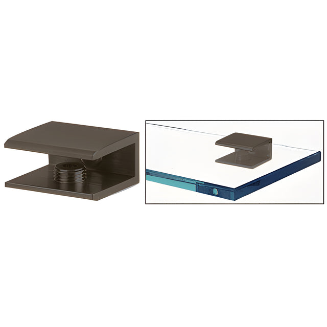 CRL Oil Rubbed Bronze Square Interior Shower Shelf Clamp