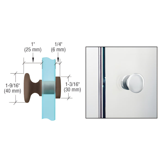 CRL Oil Rubbed Bronze Traditional Style Single-Sided Door Knob