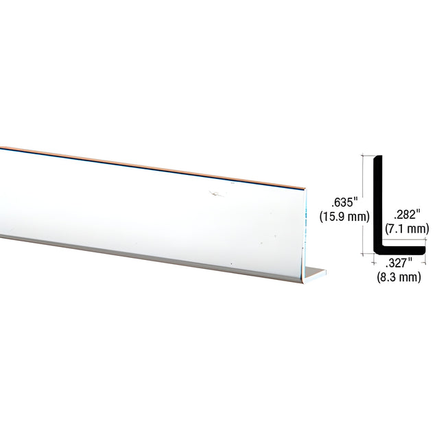 CRL Polished Aluminum 5/8" L-Bar Extrusion
