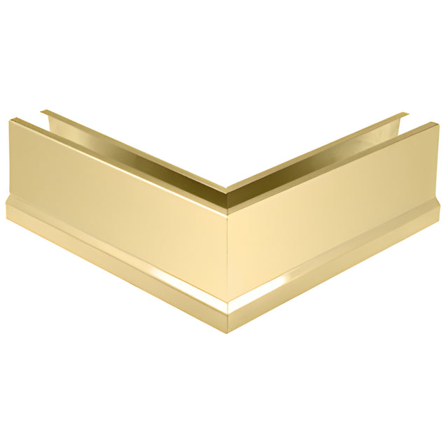 CRL Polished Brass 12" 90º Mitered Corner Cladding for B5T Series Tapered Base Shoe