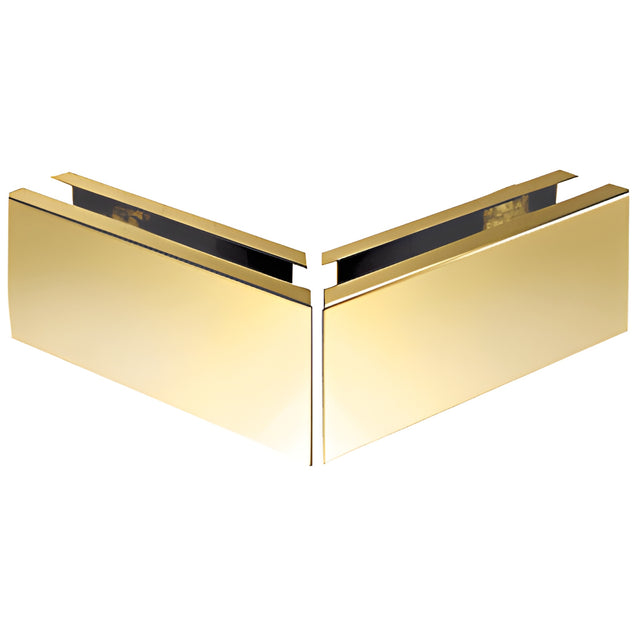 CRL Polished Brass 12" Mitered 90 Degree Corner Cladding for L68S Series Laminated Square Base Shoe
