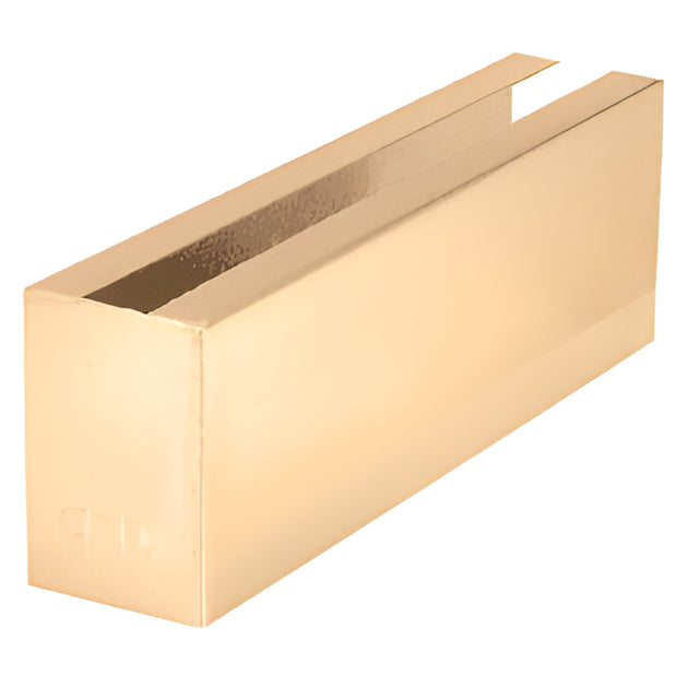 CRL Polished Brass 12" Welded End Cladding for B5L Series Low Profile Base Shoe