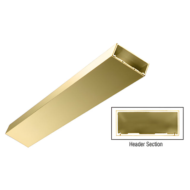 CRL Polished Brass 4-1/2" Header/Jamb with Flat Filler Custom Length