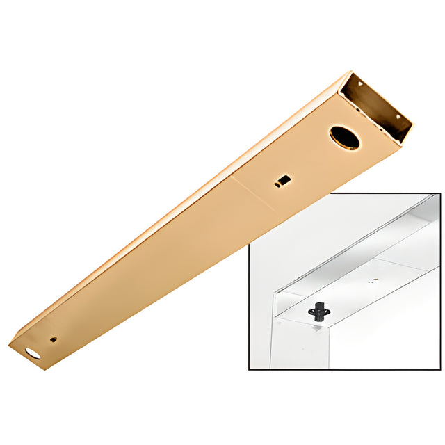 CRL Polished Brass 6" No Pocket Double Sided Door Header Custom Length