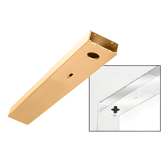 CRL Polished Brass Custom Length 4-1/2" Single Door Header