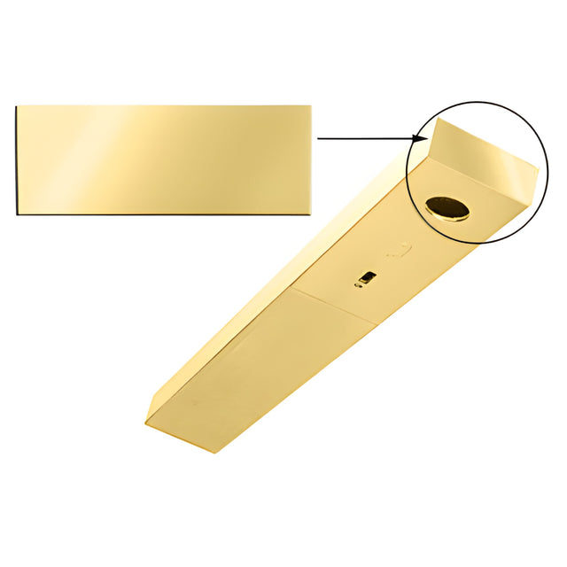 CRL Polished Brass End Cap for 1-3/4" x 4-1/2" DCH Header