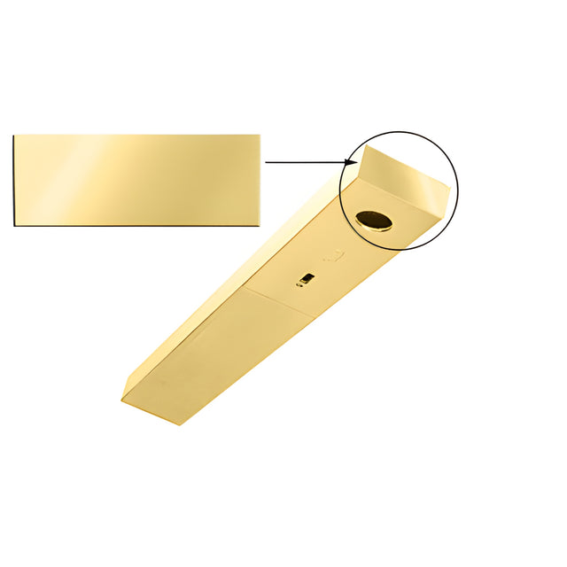 CRL Polished Brass End Cap for 1-3/4" x 4" Headers