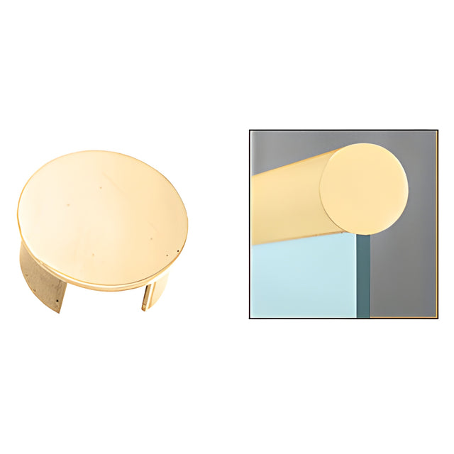 CRL Polished Brass End Cap for 50.8 mm Cap Railing