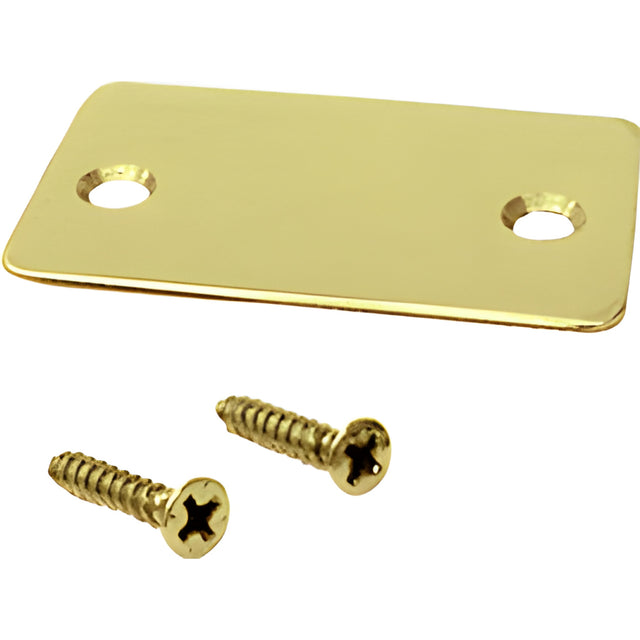 CRL Polished Brass End Cap with Screws for Shallow U-Channel