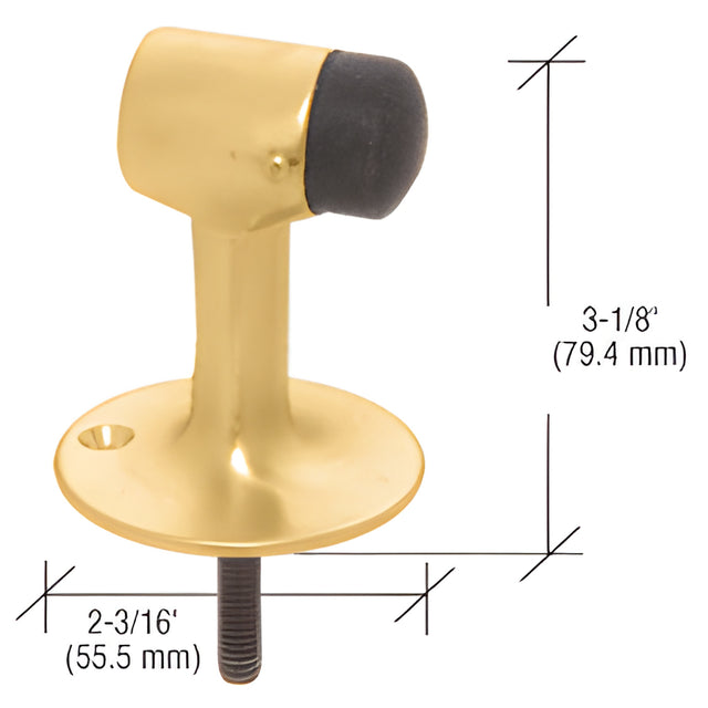 CRL Polished Brass Floor Mounted Heavy-Duty Door Stop