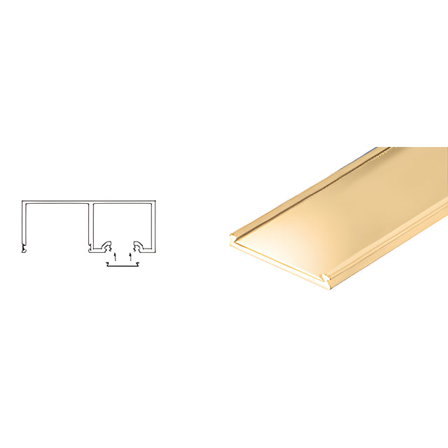 CRL Polished Brass Header Snap-In Filler - 120" Length