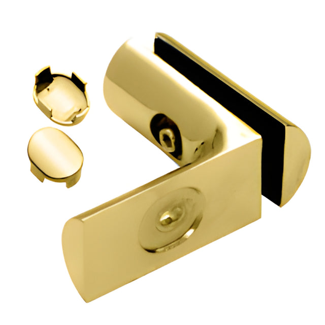 CRL Polished Brass Hydroslide 90 Degree Wall-to-Glass Bracket