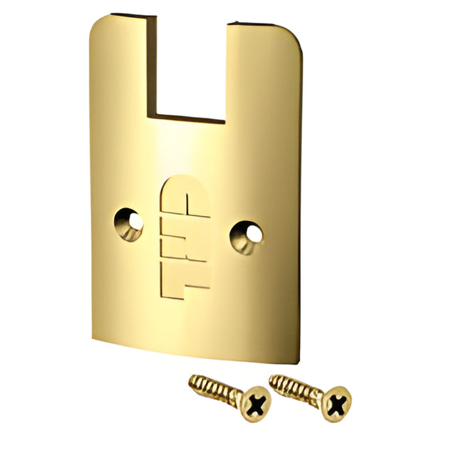 CRL Polished Brass Low Profile Sidelite Rail Cap With Screws