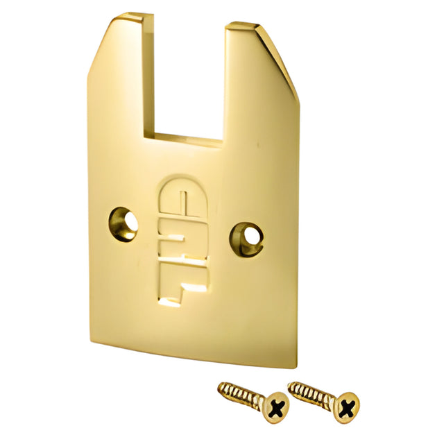 CRL Polished Brass Low Profile Tapered Sidelite Rail Cap with Screws
