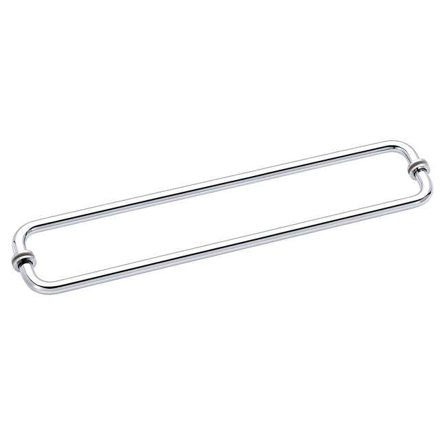 CRL Polished Chrome 24" BM Series Back-to-Back Tubular Towel Bars With Metal Washers